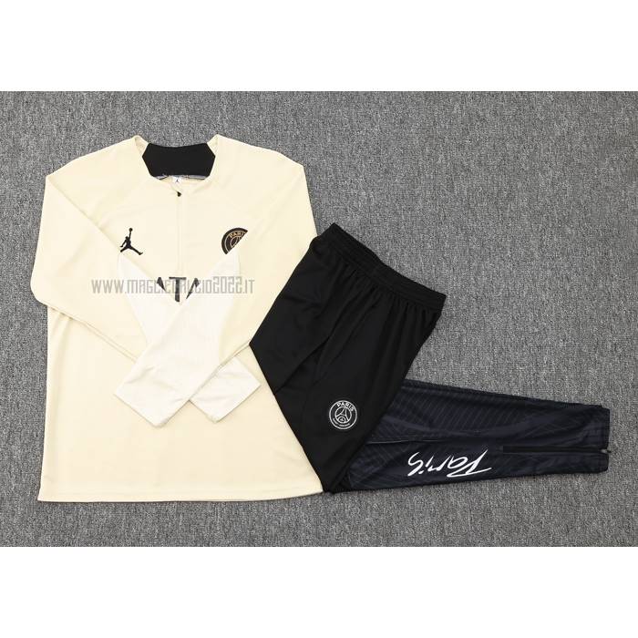 Tuta da Track de Felpa del Paris Saint-Germain Bambino 2023-2024 Beige